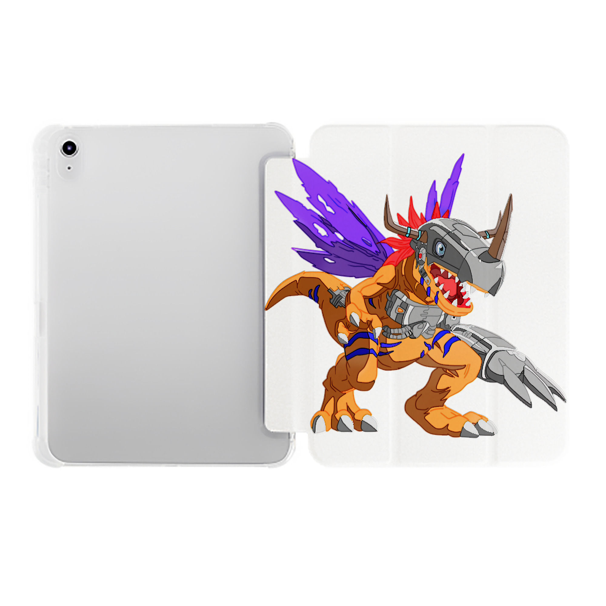 （画像用） Digimon デジタルモンスター/デジモン IPad ケース ペン収納付き 三つ折りスタンド PUレザー×シリコン 対応機種9.5/10.5/10.9インチ